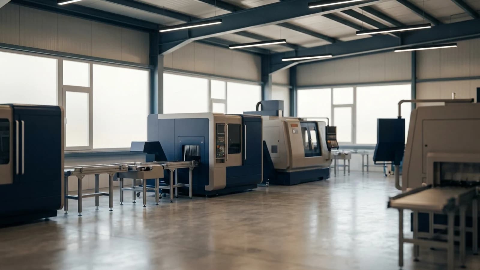 Yüksek raflı modern lojistik deposu